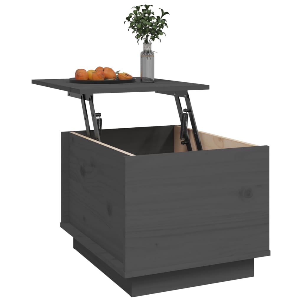 Salontafel 40x50x35 cm massief grenenhout grijs is nu te koop bij PeponiXL, paradijselijk wonen!