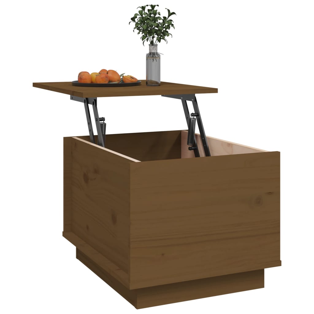 Salontafel 40x50x35 cm massief grenenhout honingbruin is nu te koop bij PeponiXL, paradijselijk wonen!