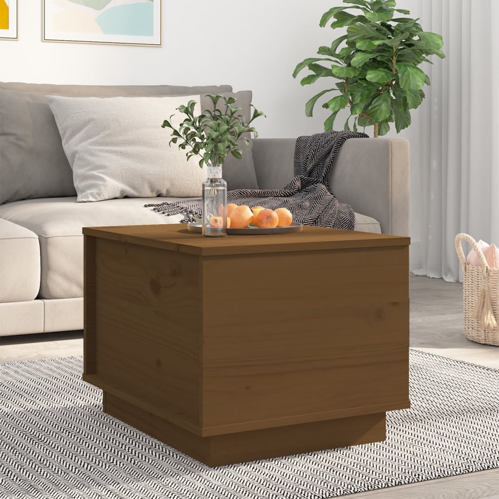 Salontafel 40x50x35 cm massief grenenhout honingbruin is nu te koop bij PeponiXL, paradijselijk wonen!
