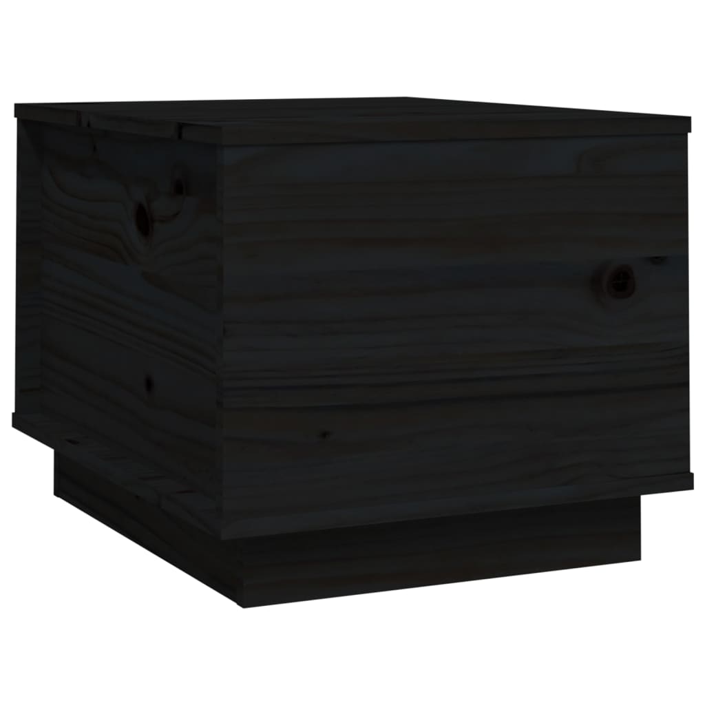 Salontafel 40x50x35 cm massief grenenhout zwart is nu te koop bij PeponiXL, paradijselijk wonen!
