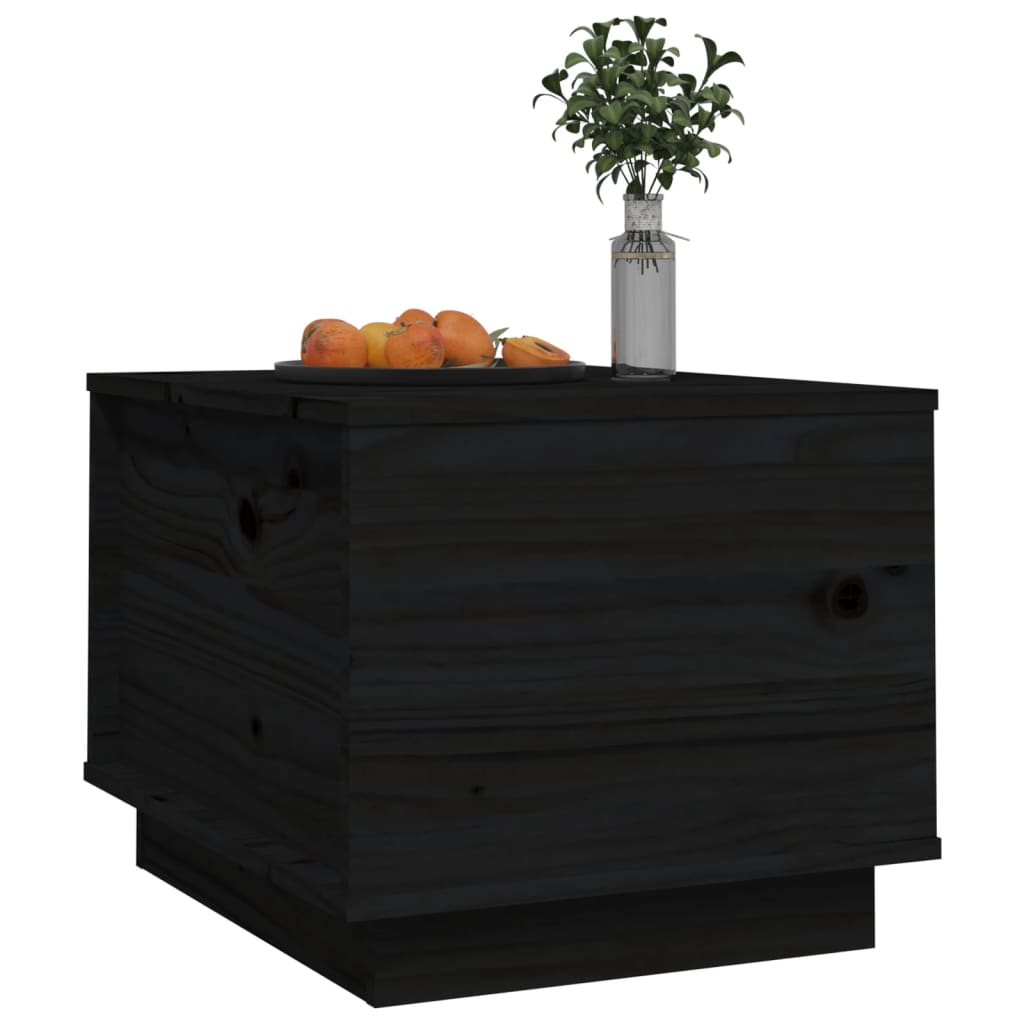 Salontafel 40x50x35 cm massief grenenhout zwart is nu te koop bij PeponiXL, paradijselijk wonen!