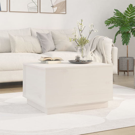 Salontafel 60x50x35 cm massief grenenhout wit is nu te koop bij PeponiXL, paradijselijk wonen!