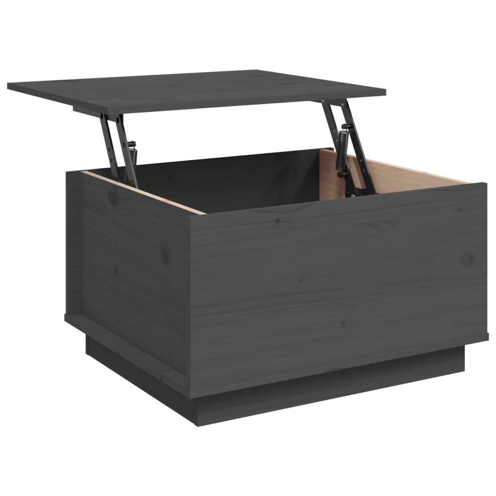 Salontafel 60x50x35 cm massief grenenhout grijs is nu te koop bij PeponiXL, paradijselijk wonen!