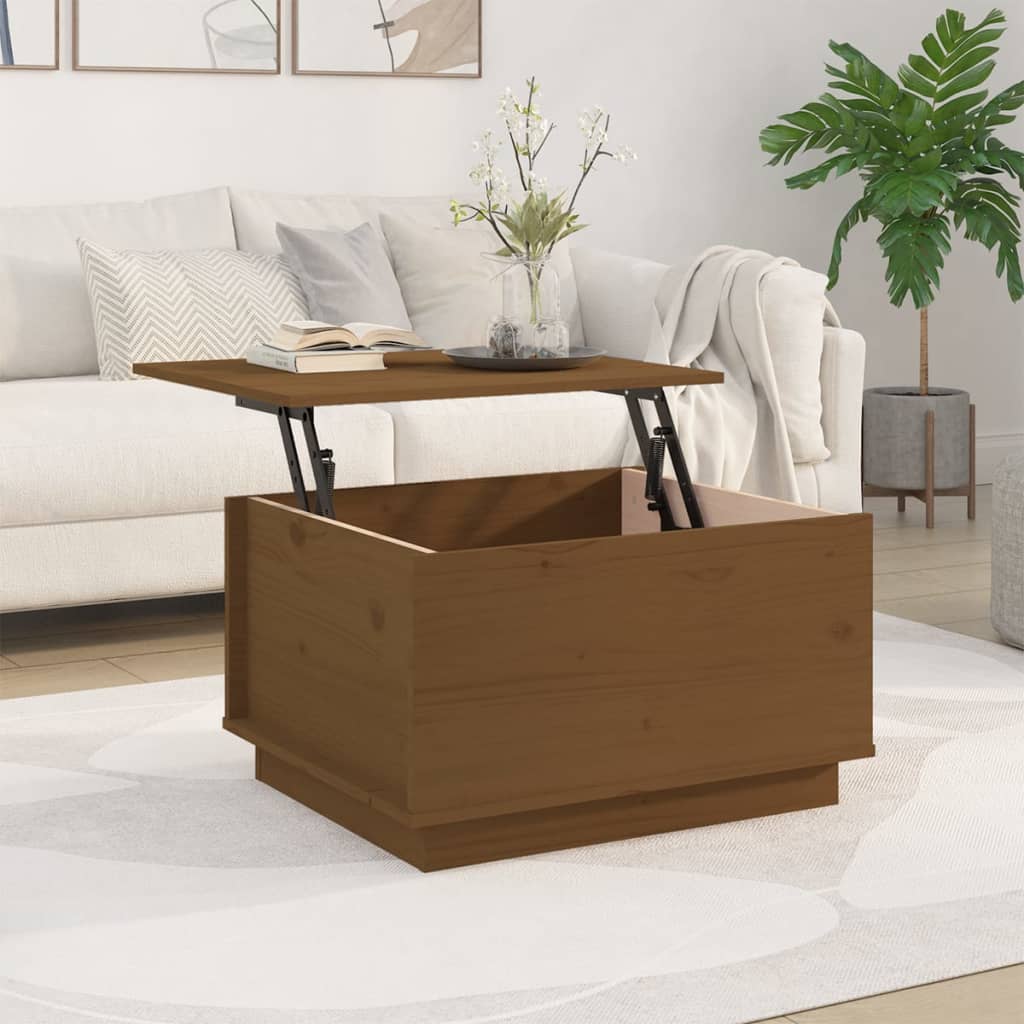 Salontafel 60x50x35 cm massief grenenhout honingbruin is nu te koop bij PeponiXL, paradijselijk wonen!
