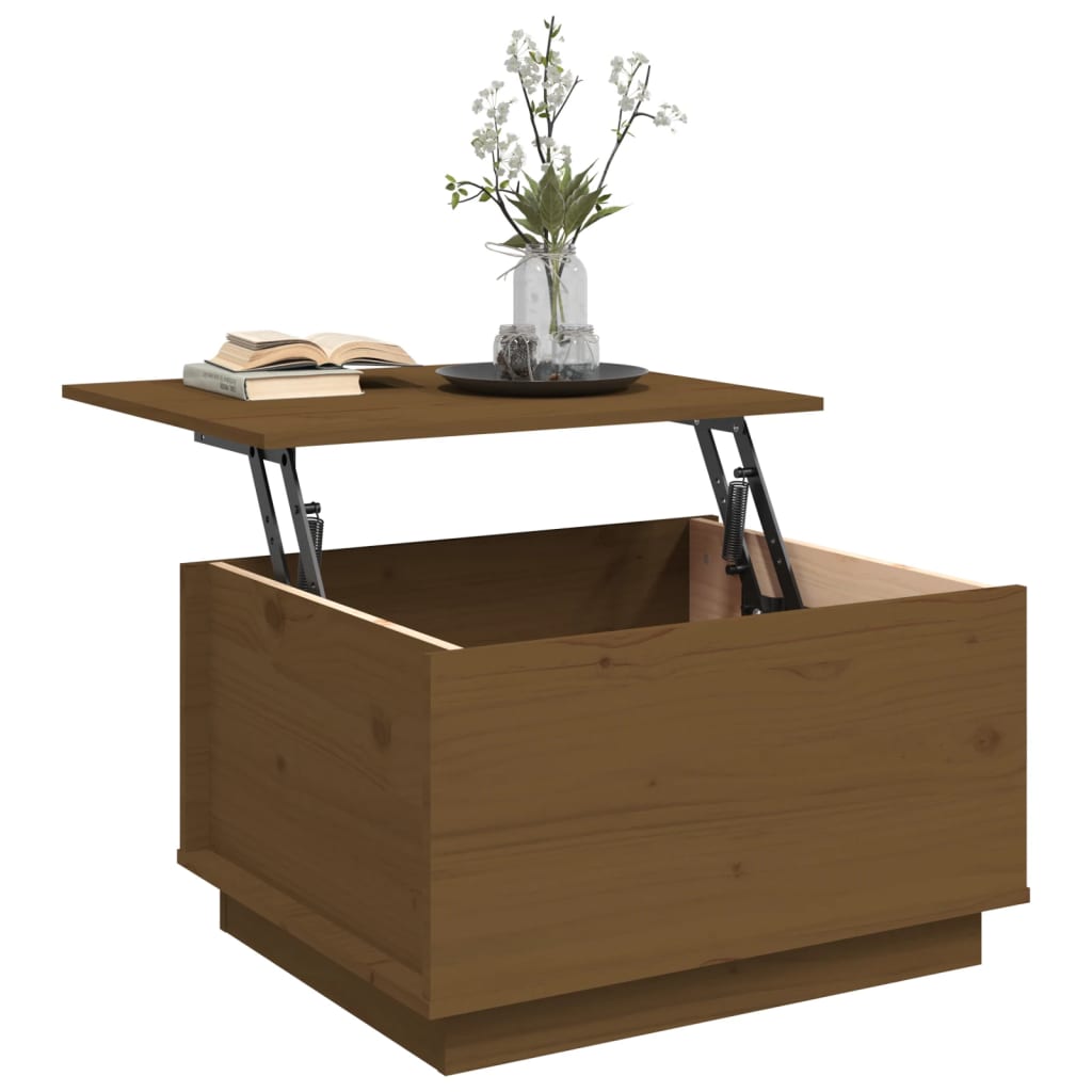Salontafel 60x50x35 cm massief grenenhout honingbruin is nu te koop bij PeponiXL, paradijselijk wonen!