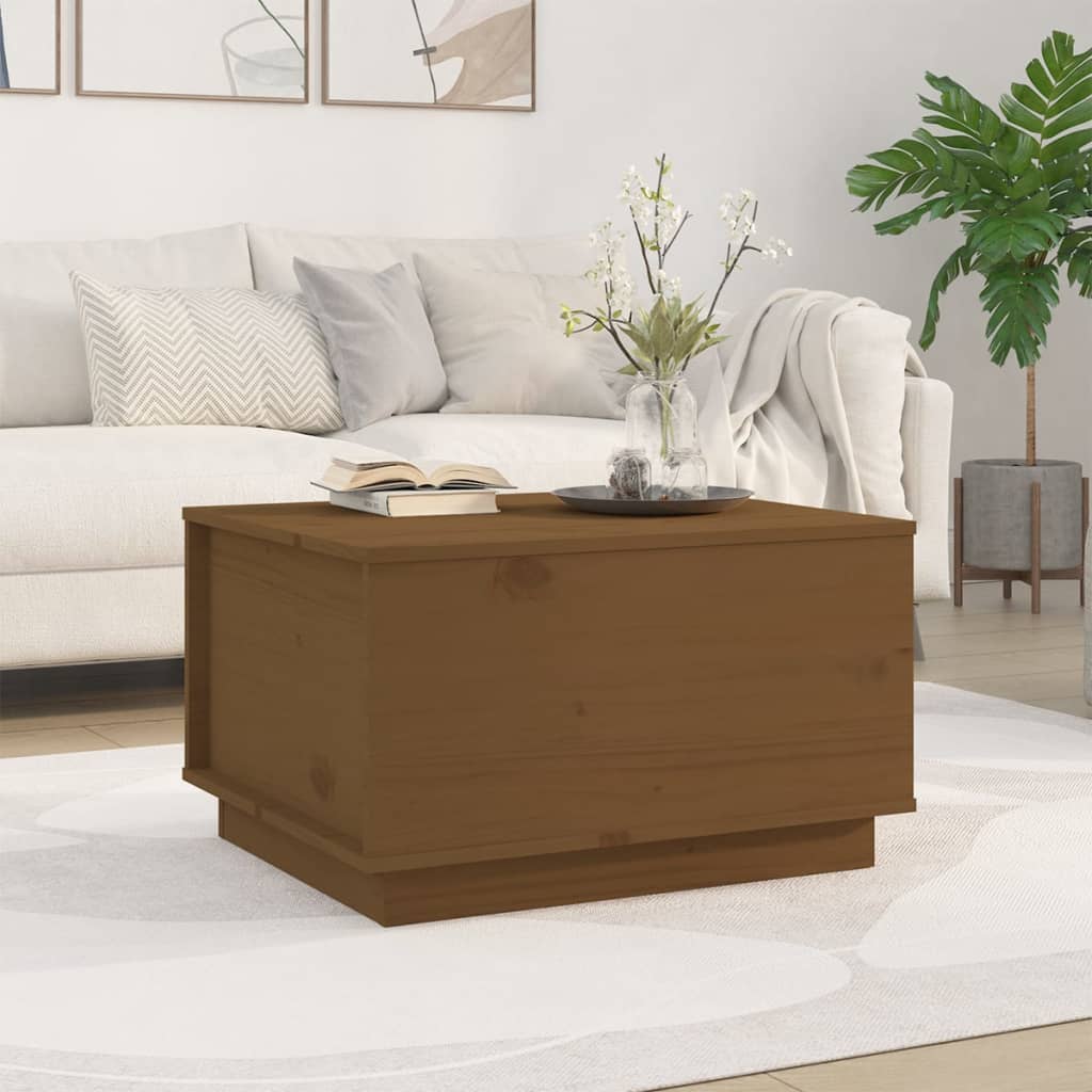 Salontafel 60x50x35 cm massief grenenhout honingbruin is nu te koop bij PeponiXL, paradijselijk wonen!