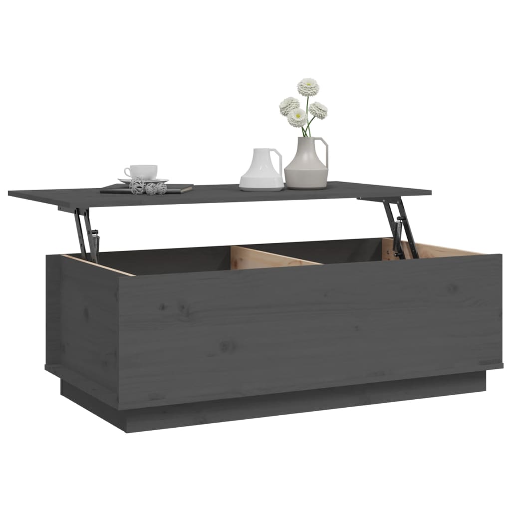 Salontafel 100x50x35 cm massief grenenhout grijs is nu te koop bij PeponiXL, paradijselijk wonen!