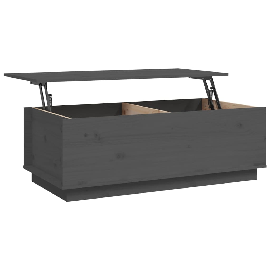 Salontafel 100x50x35 cm massief grenenhout grijs is nu te koop bij PeponiXL, paradijselijk wonen!