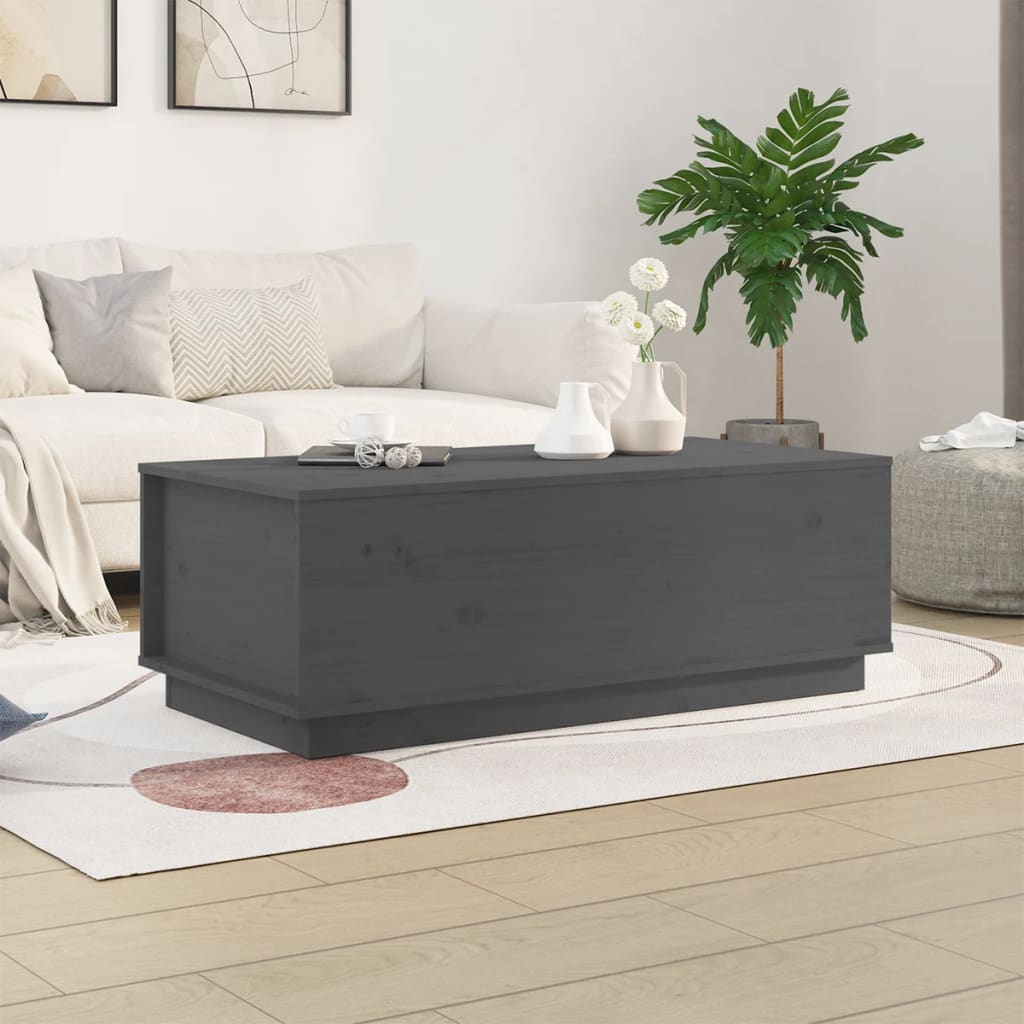 Salontafel 100x50x35 cm massief grenenhout grijs is nu te koop bij PeponiXL, paradijselijk wonen!