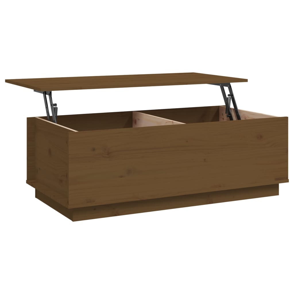 Salontafel 100x50x35 cm massief grenenhout honingbruin is nu te koop bij PeponiXL, paradijselijk wonen!
