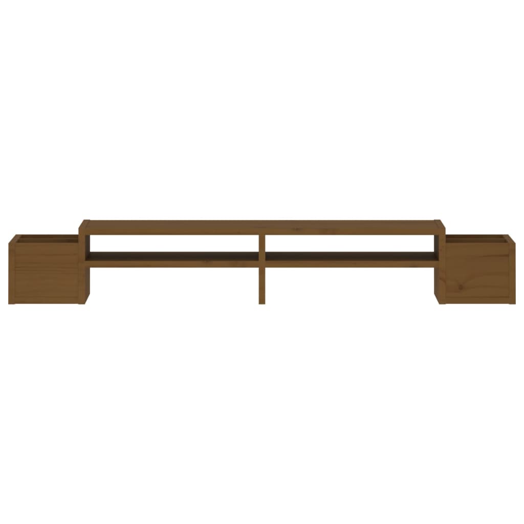 Monitorstandaard 100x27,5x15 cm massief grenenhout honingbruin is nu te koop bij PeponiXL, paradijselijk wonen!
