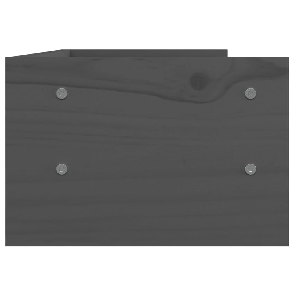 Monitorstandaard 50x24x16 cm massief grenenhout grijs is nu te koop bij PeponiXL, paradijselijk wonen!