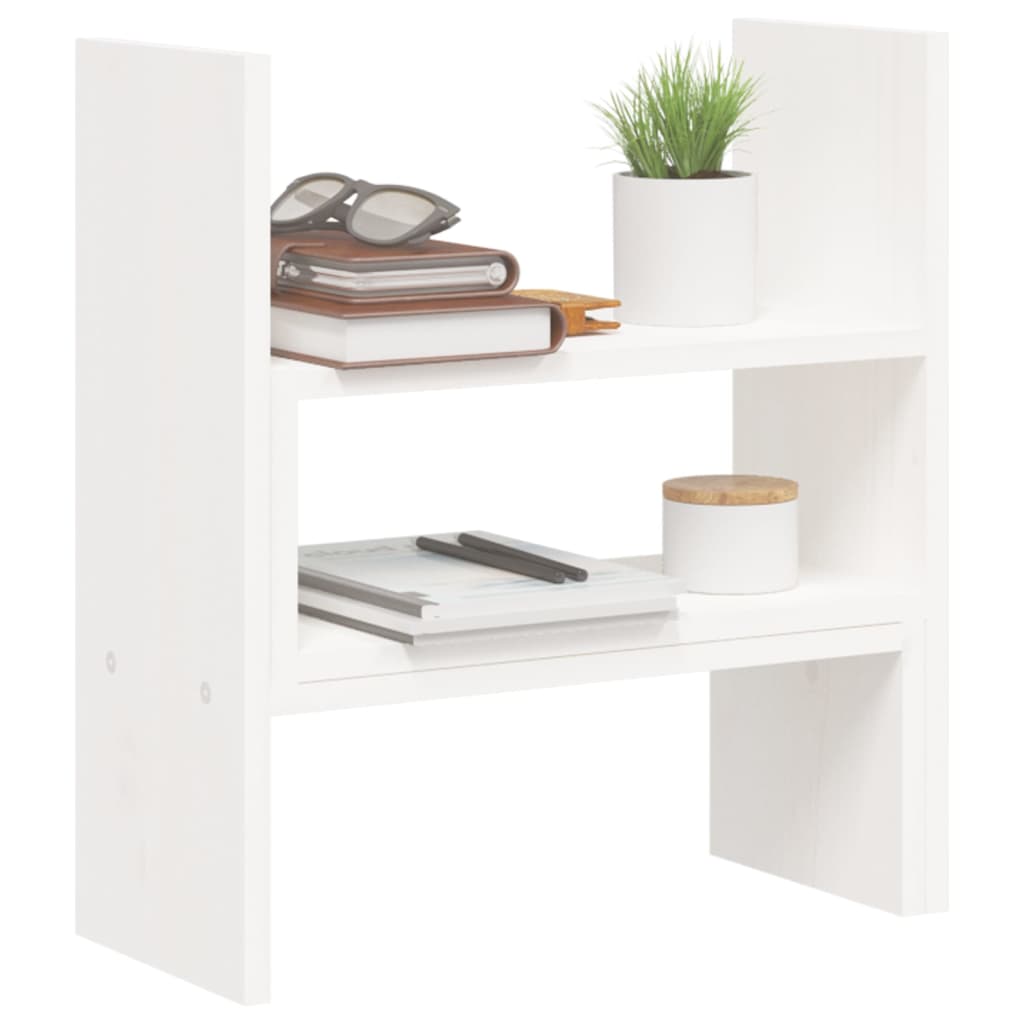 Monitorstandaard (39-72)x17x43 cm massief grenenhout wit is nu te koop bij PeponiXL, paradijselijk wonen!