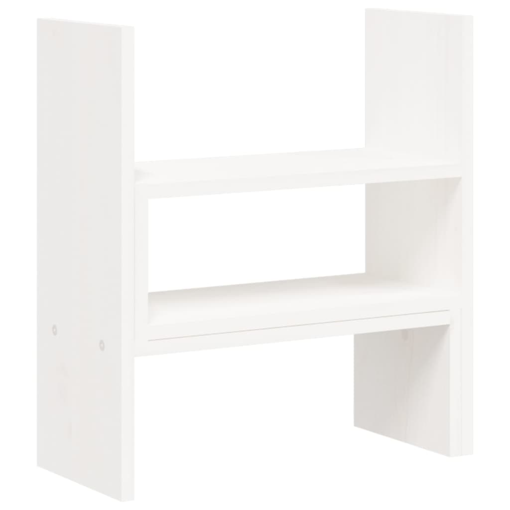 Monitorstandaard (39-72)x17x43 cm massief grenenhout wit is nu te koop bij PeponiXL, paradijselijk wonen!