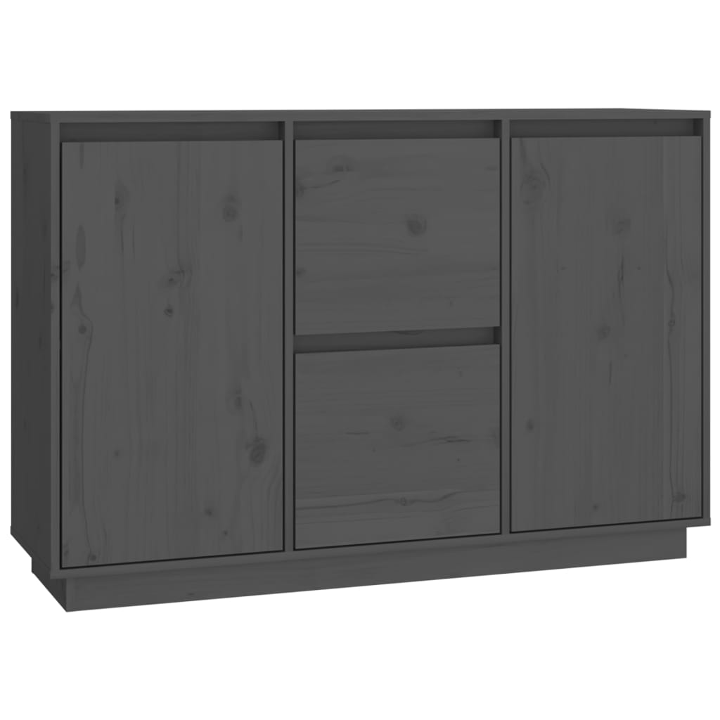 Dressoir 111x34x75 cm massief grenenhout grijs is nu te koop bij PeponiXL, paradijselijk wonen!