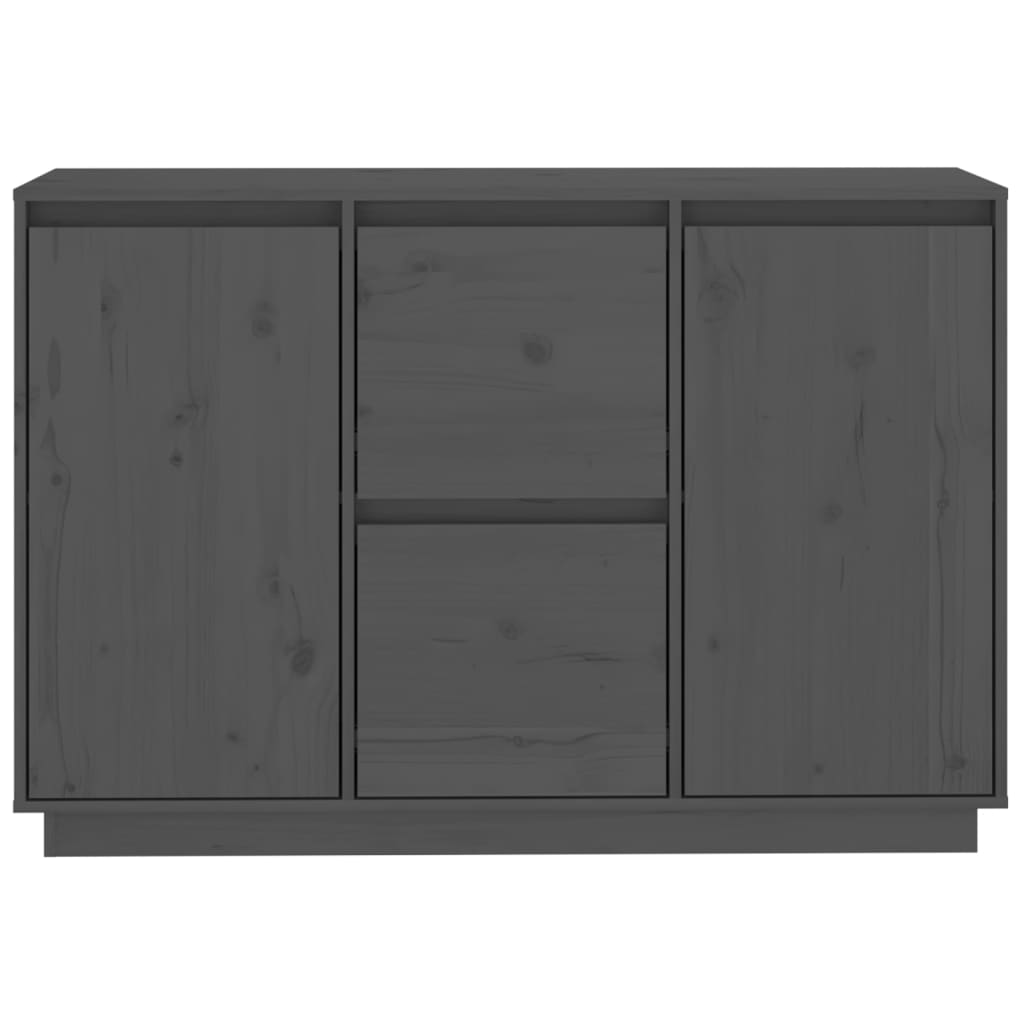 Dressoir 111x34x75 cm massief grenenhout grijs is nu te koop bij PeponiXL, paradijselijk wonen!