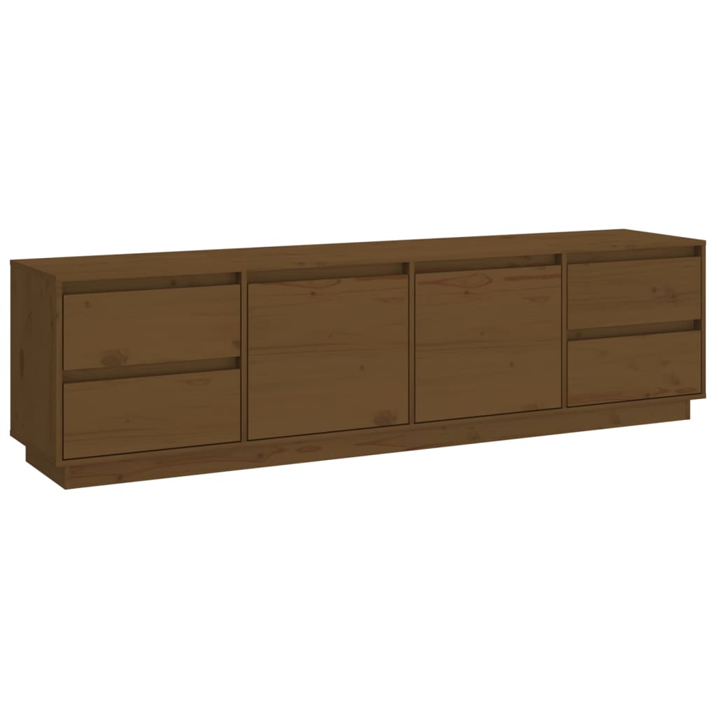 Tv-meubel 176x37x47,5 cm massief grenenhout honingbruin is nu te koop bij PeponiXL, paradijselijk wonen!