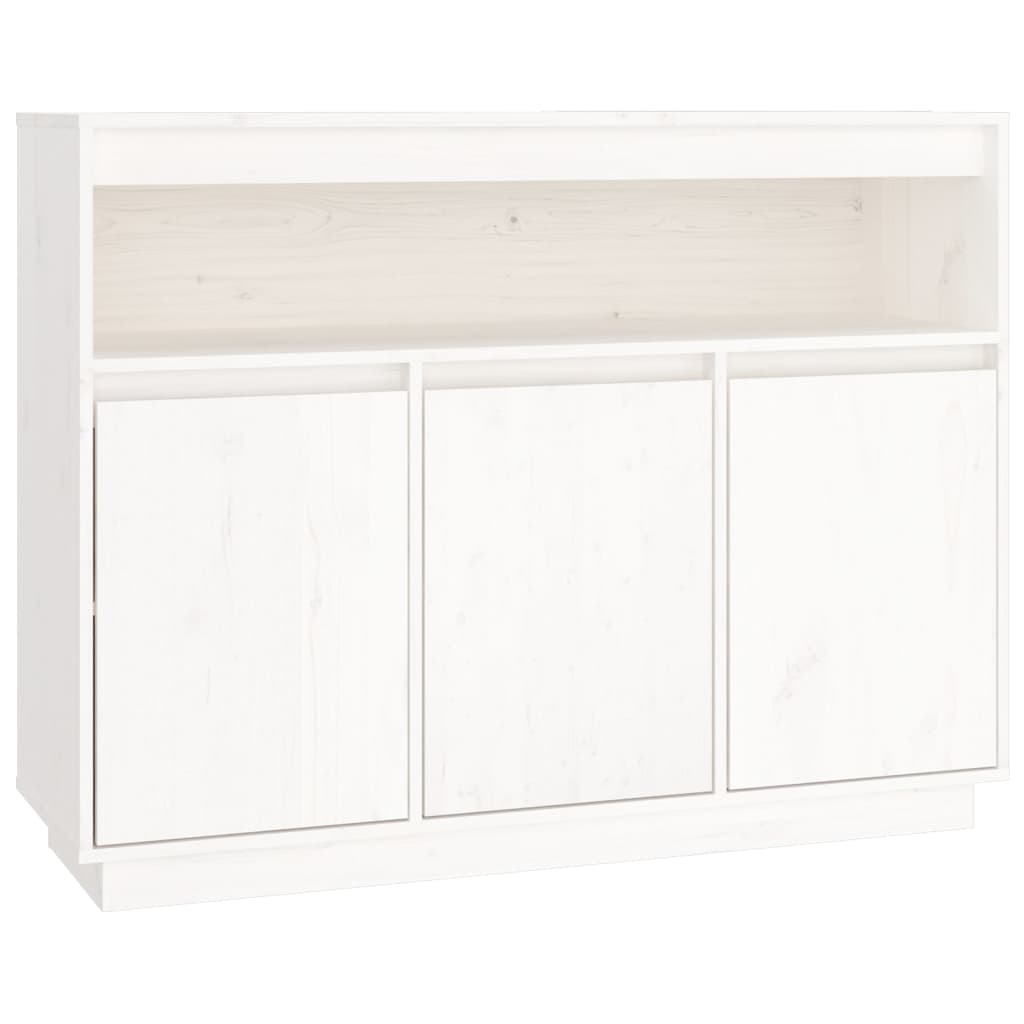 Dressoir 104,5x34x80 cm massief grenenhout wit is nu te koop bij PeponiXL, paradijselijk wonen!