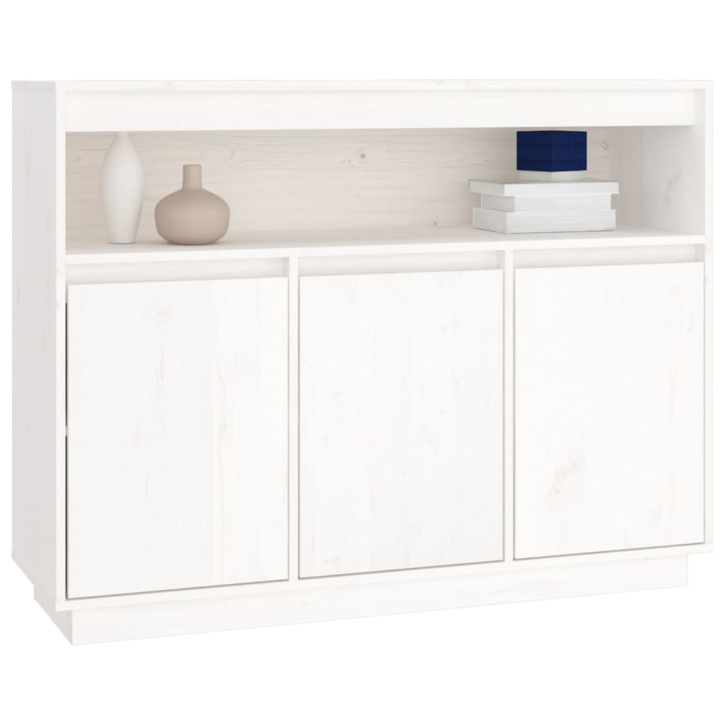 Dressoir 104,5x34x80 cm massief grenenhout wit is nu te koop bij PeponiXL, paradijselijk wonen!