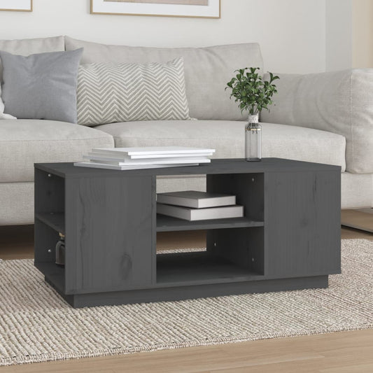 Salontafel 90x49x40,5 cm massief grenenhout grijs is nu te koop bij PeponiXL, paradijselijk wonen!