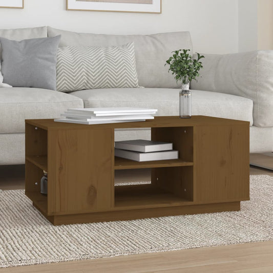 Salontafel 90x49x40,5 cm massief grenenhout honingbruin is nu te koop bij PeponiXL, paradijselijk wonen!