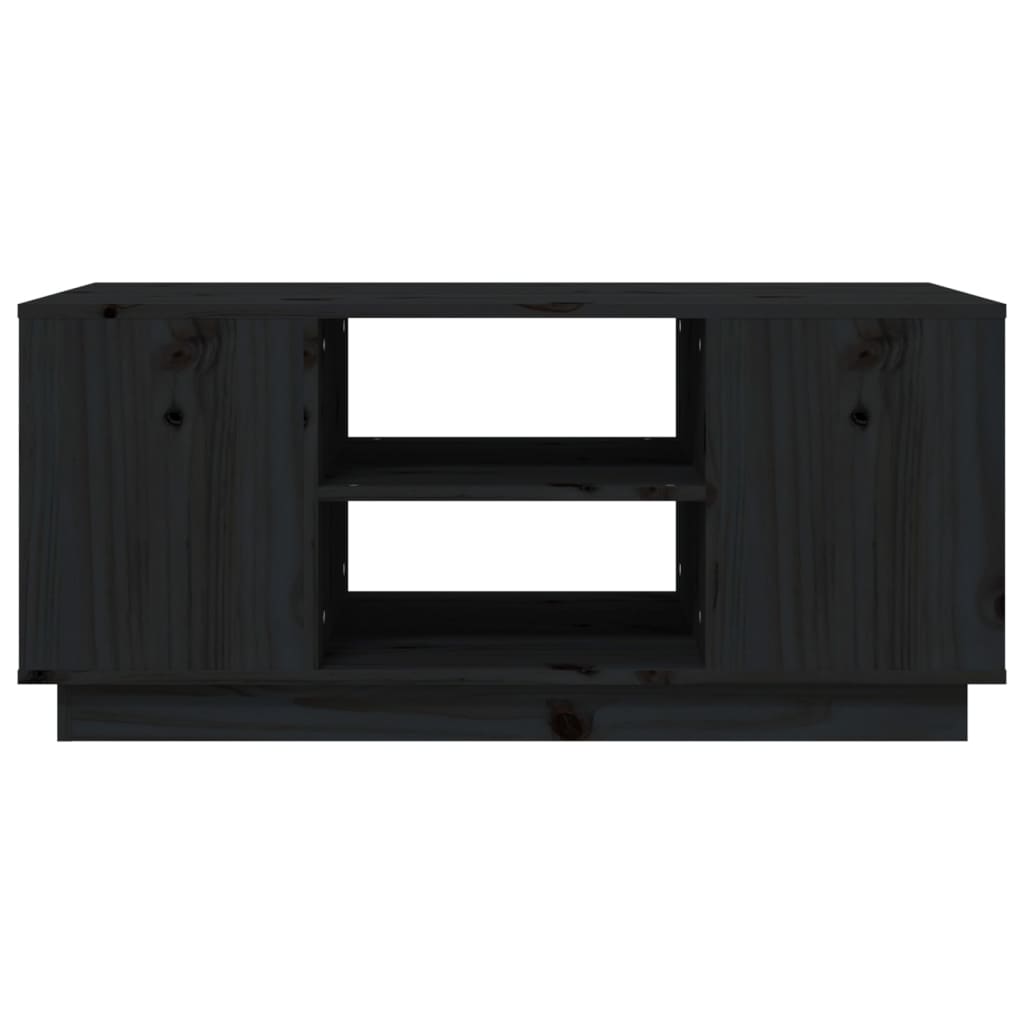 Salontafel 90x49x40,5 cm massief grenenhout zwart is nu te koop bij PeponiXL, paradijselijk wonen!