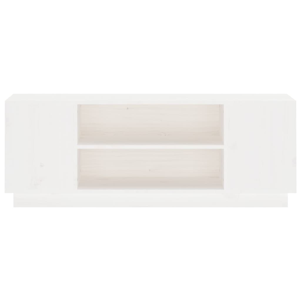 Tv-meubel 110x35x40,5 cm massief grenenhout wit is nu te koop bij PeponiXL, paradijselijk wonen!