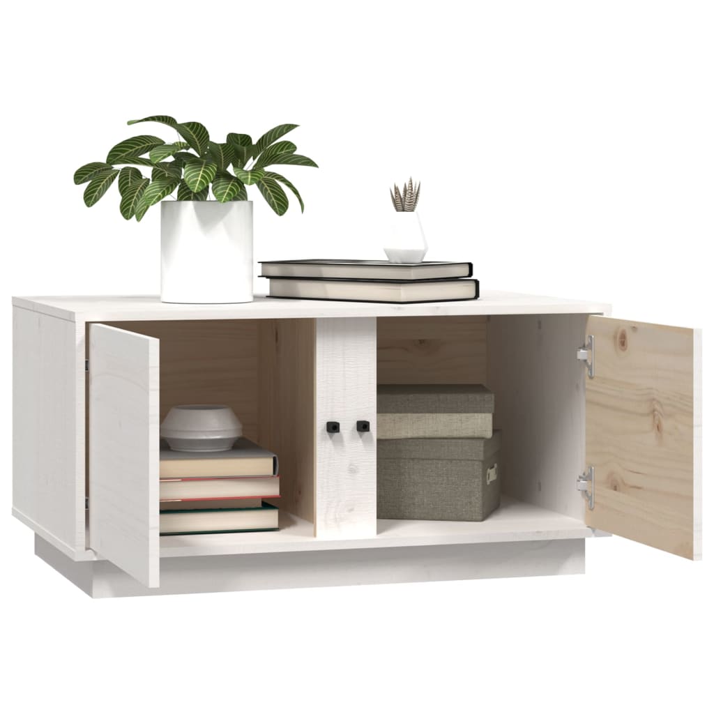 Salontafel 80x50x40 cm massief grenenhout wit is nu te koop bij PeponiXL, paradijselijk wonen!