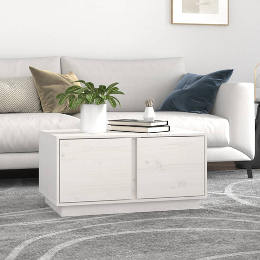Salontafel 80x50x40 cm massief grenenhout wit is nu te koop bij PeponiXL, paradijselijk wonen!