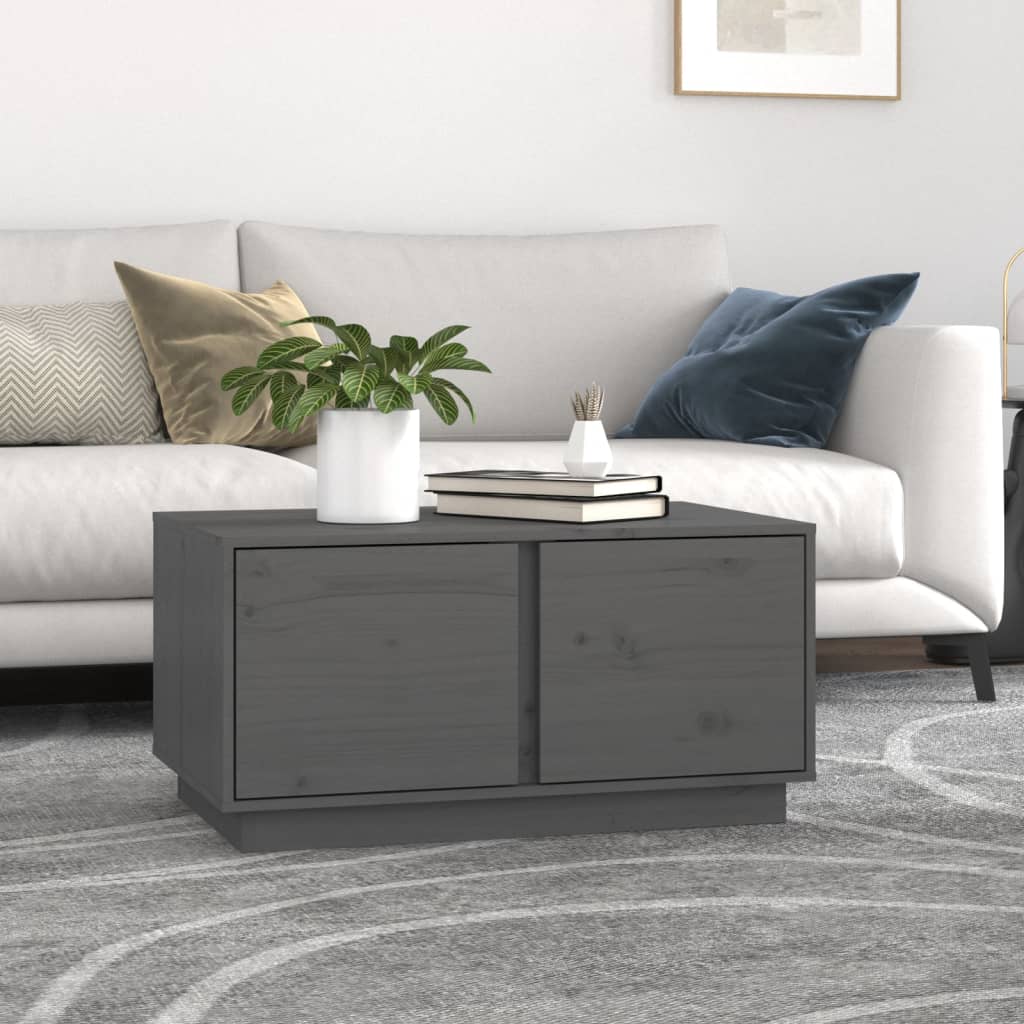 Salontafel 80x50x40 cm massief grenenhout grijs is nu te koop bij PeponiXL, paradijselijk wonen!