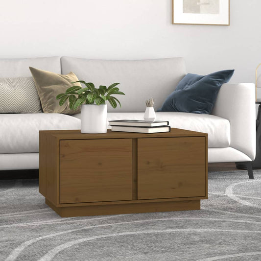 Salontafel 80x50x40 cm massief grenenhout honingbruin is nu te koop bij PeponiXL, paradijselijk wonen!