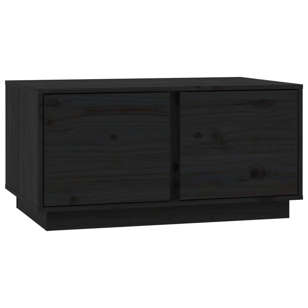 Salontafel 80x50x40 cm massief grenenhout zwart is nu te koop bij PeponiXL, paradijselijk wonen!