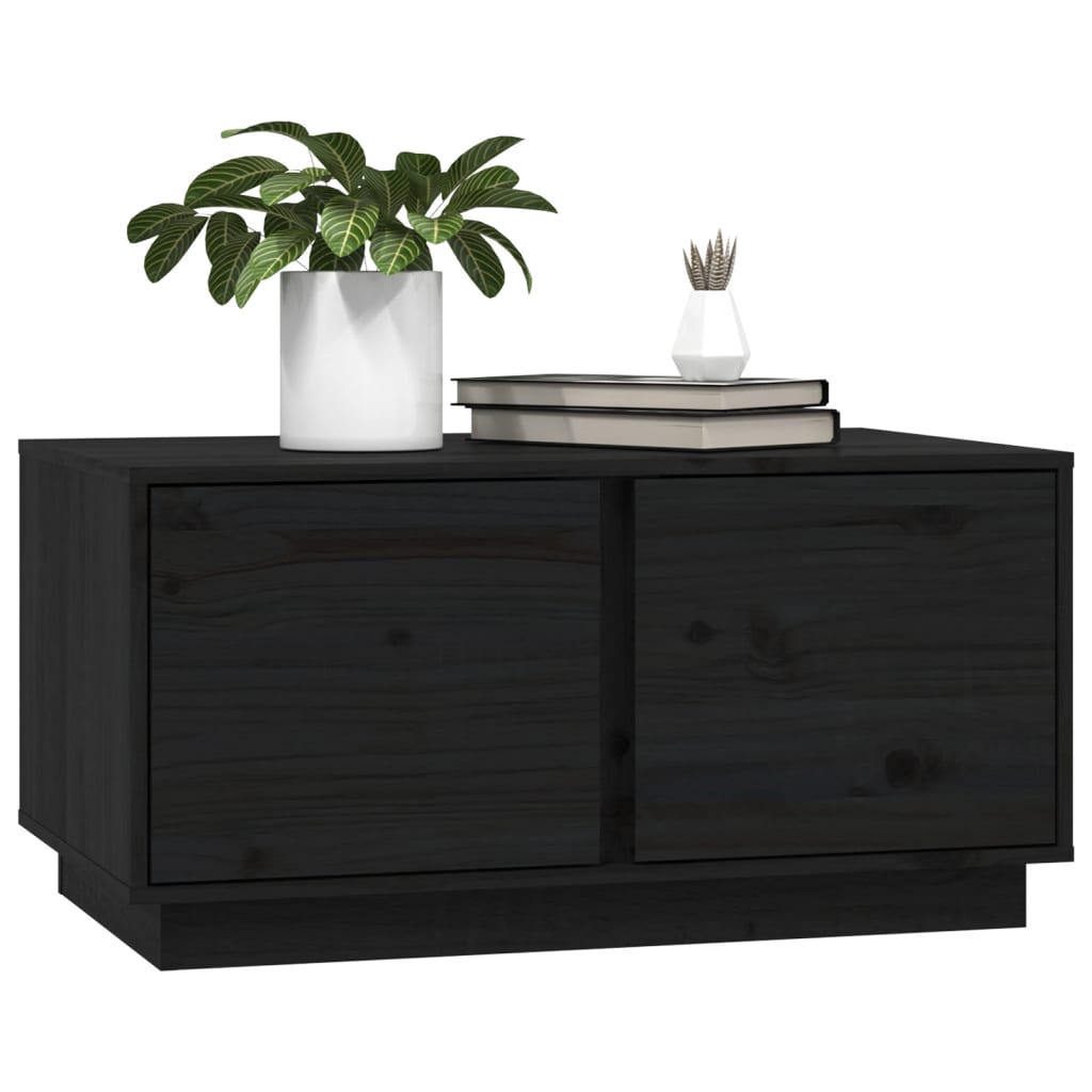 Salontafel 80x50x40 cm massief grenenhout zwart is nu te koop bij PeponiXL, paradijselijk wonen!