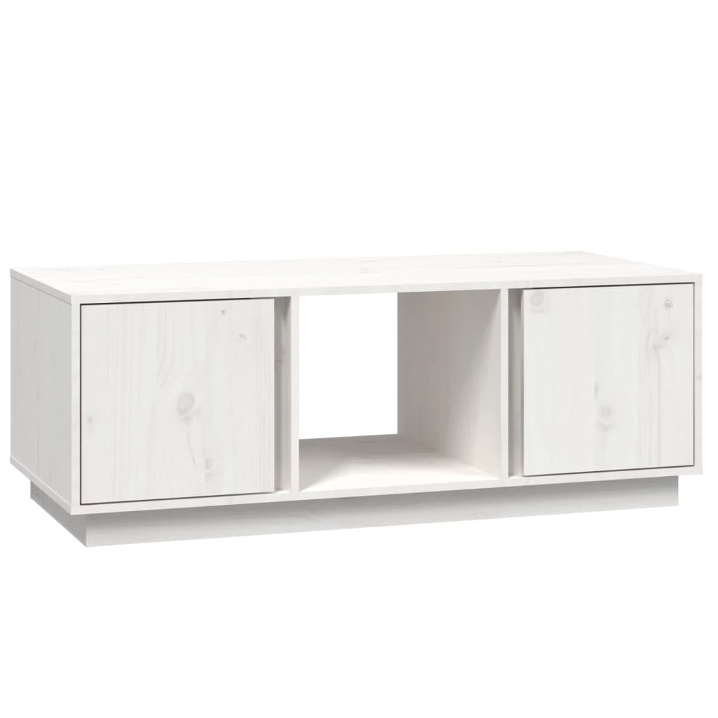 Salontafel 110x50x40 cm massief grenenhout wit is nu te koop bij PeponiXL, paradijselijk wonen!
