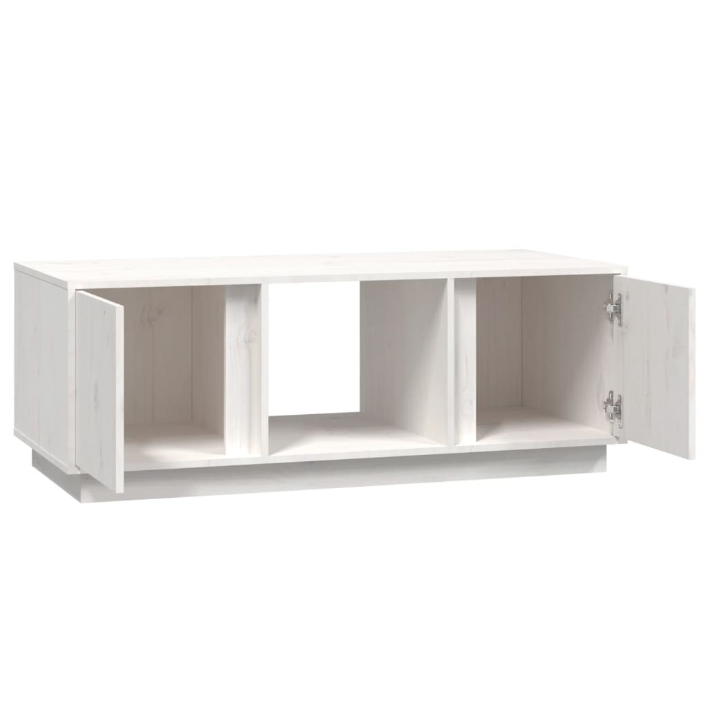 Salontafel 110x50x40 cm massief grenenhout wit is nu te koop bij PeponiXL, paradijselijk wonen!