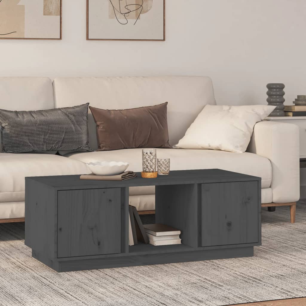 Salontafel 110x50x40 cm massief grenenhout grijs is nu te koop bij PeponiXL, paradijselijk wonen!