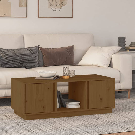 Salontafel 110x50x40 cm massief grenenhout honingbruin is nu te koop bij PeponiXL, paradijselijk wonen!