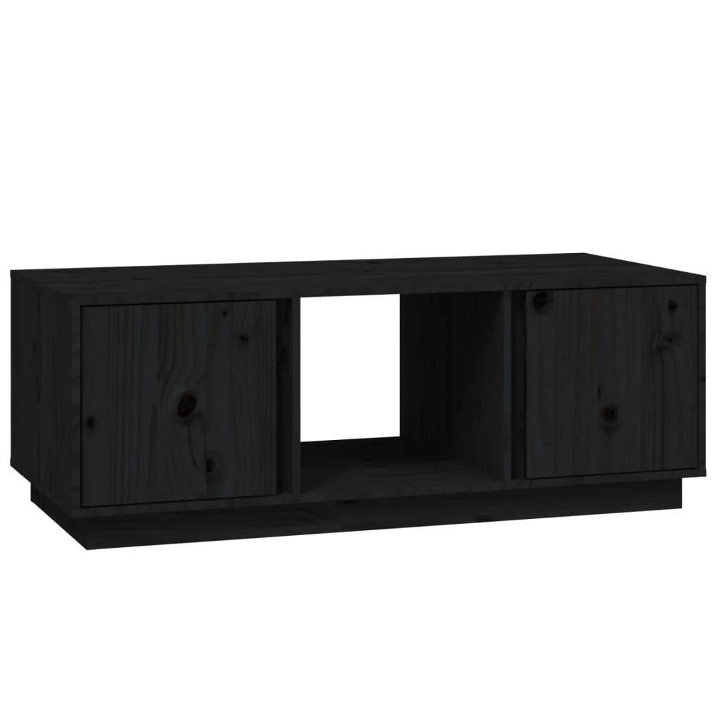 Salontafel 110x50x40 cm massief grenenhout zwart is nu te koop bij PeponiXL, paradijselijk wonen!