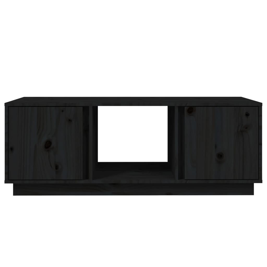 Salontafel 110x50x40 cm massief grenenhout zwart is nu te koop bij PeponiXL, paradijselijk wonen!