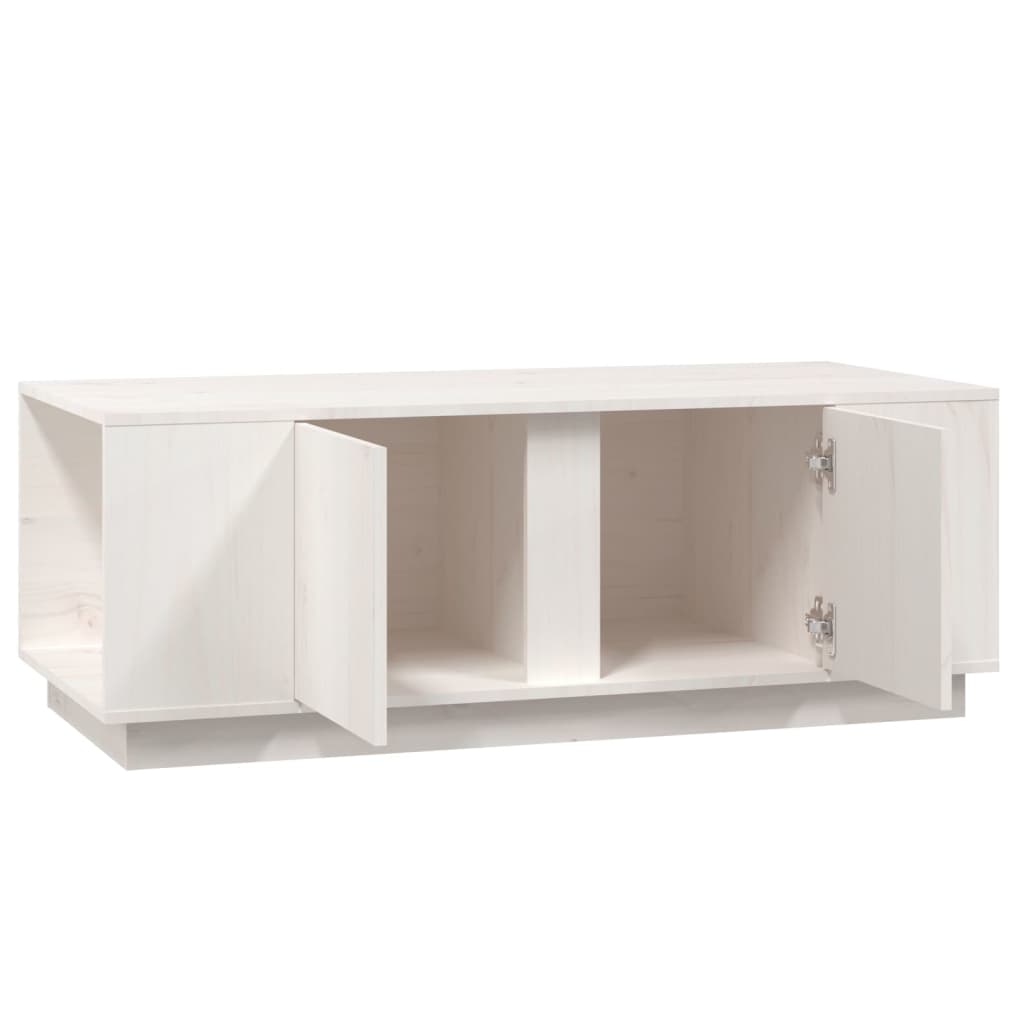 Salontafel 110x50x40 cm massief grenenhout wit is nu te koop bij PeponiXL, paradijselijk wonen!