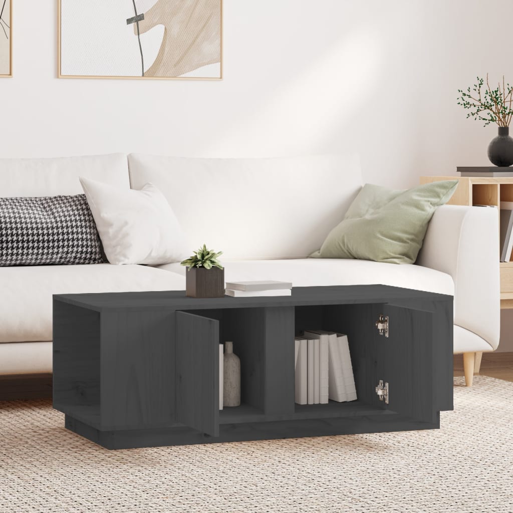 Salontafel 110x50x40 cm massief grenenhout grijs is nu te koop bij PeponiXL, paradijselijk wonen!
