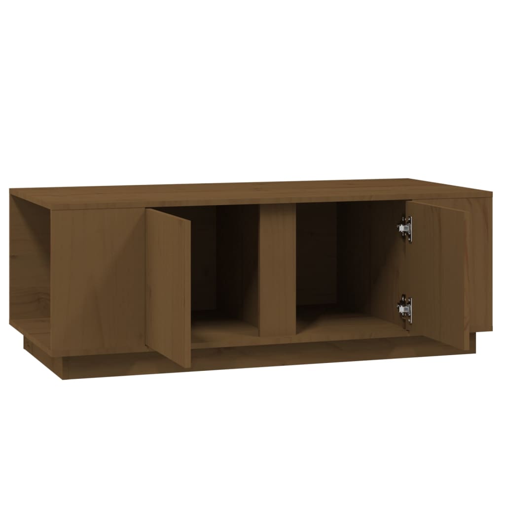 Salontafel 110x50x40 cm massief grenenhout honingbruin is nu te koop bij PeponiXL, paradijselijk wonen!