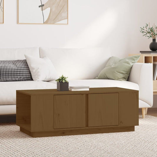 Salontafel 110x50x40 cm massief grenenhout honingbruin is nu te koop bij PeponiXL, paradijselijk wonen!