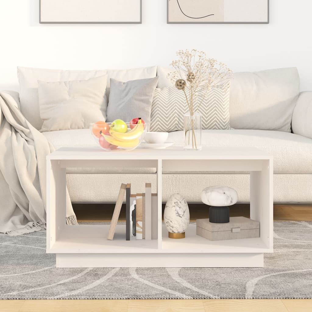 Salontafel 80x50x40 cm massief grenenhout wit is nu te koop bij PeponiXL, paradijselijk wonen!