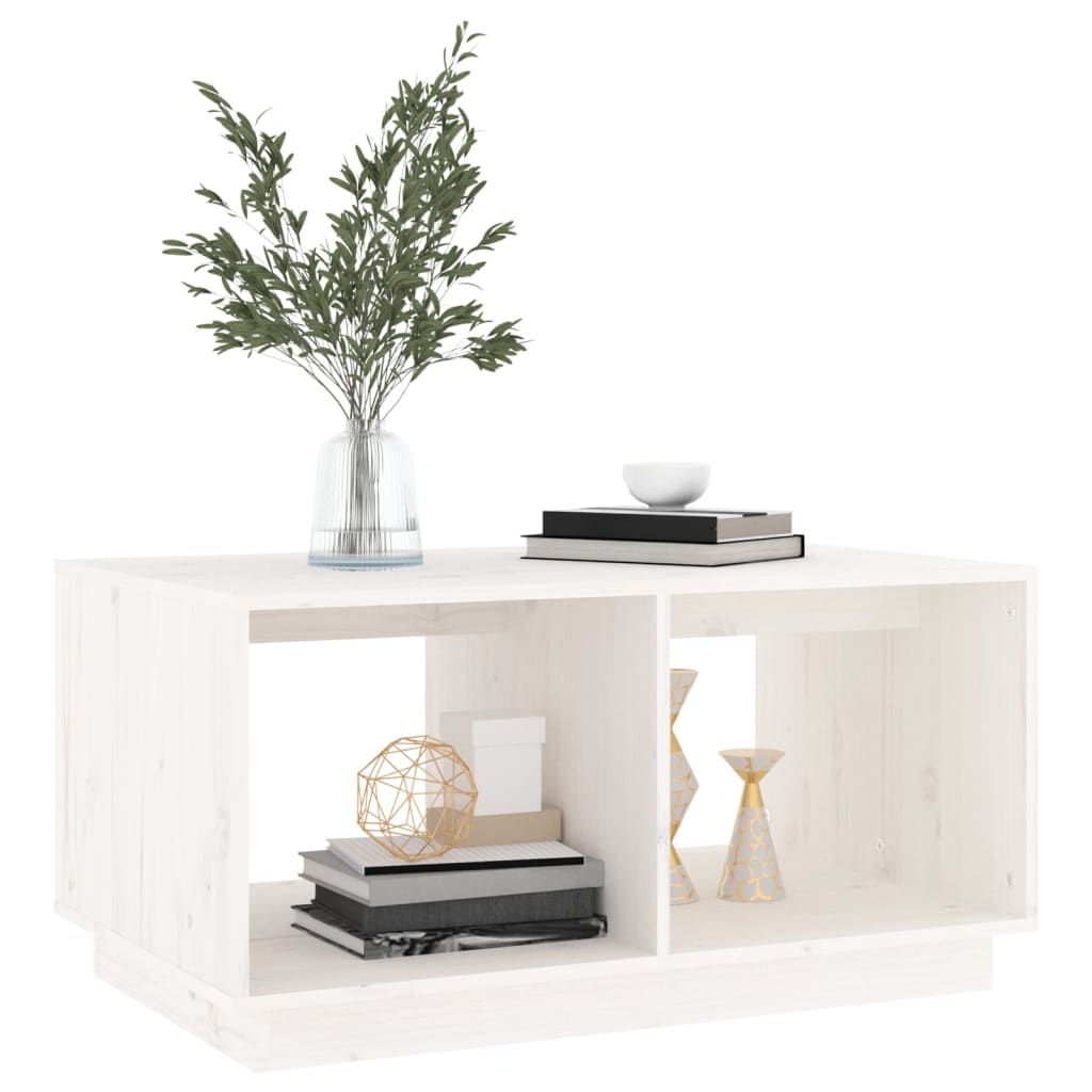 Salontafel 80x50x40 cm massief grenenhout wit is nu te koop bij PeponiXL, paradijselijk wonen!