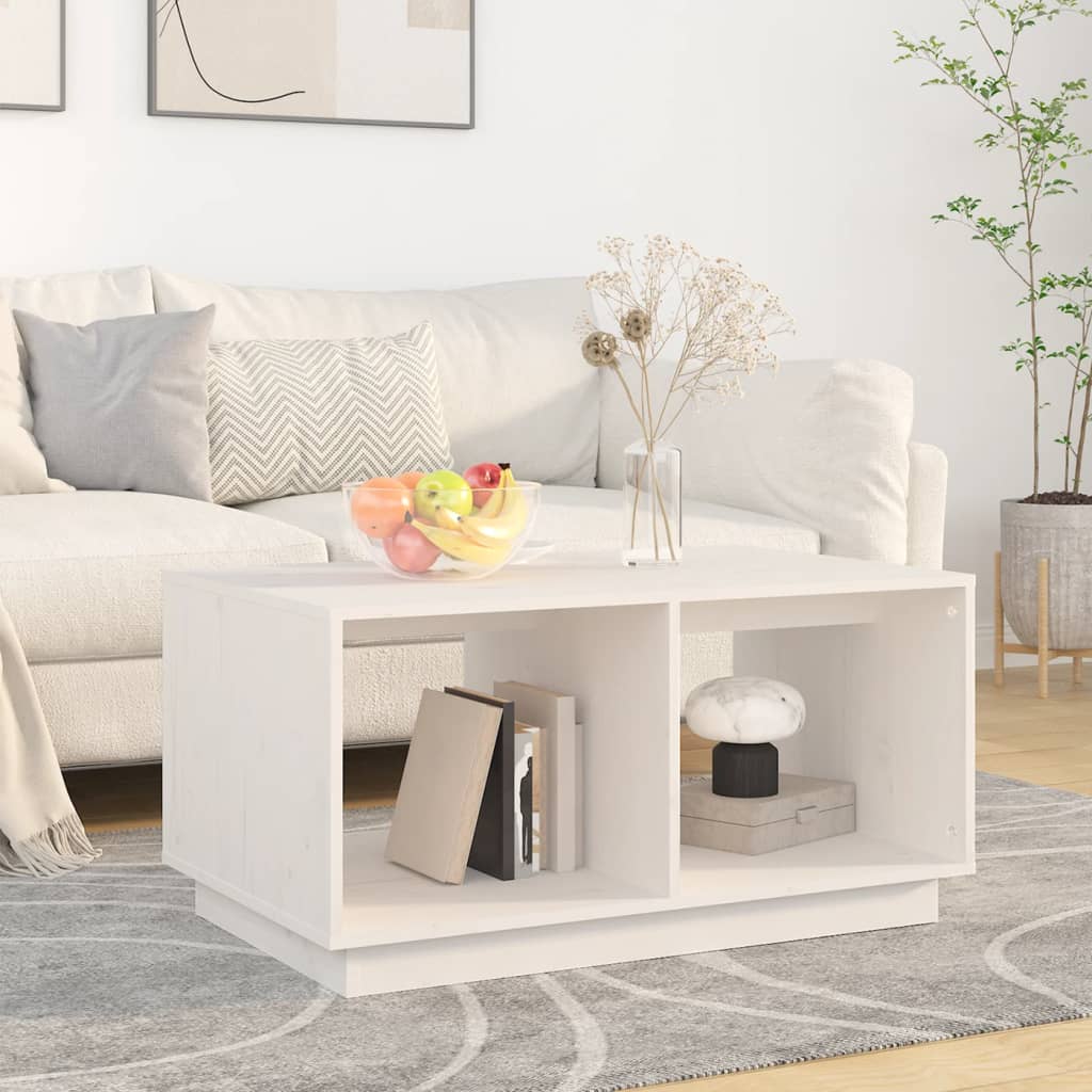 Salontafel 80x50x40 cm massief grenenhout wit is nu te koop bij PeponiXL, paradijselijk wonen!
