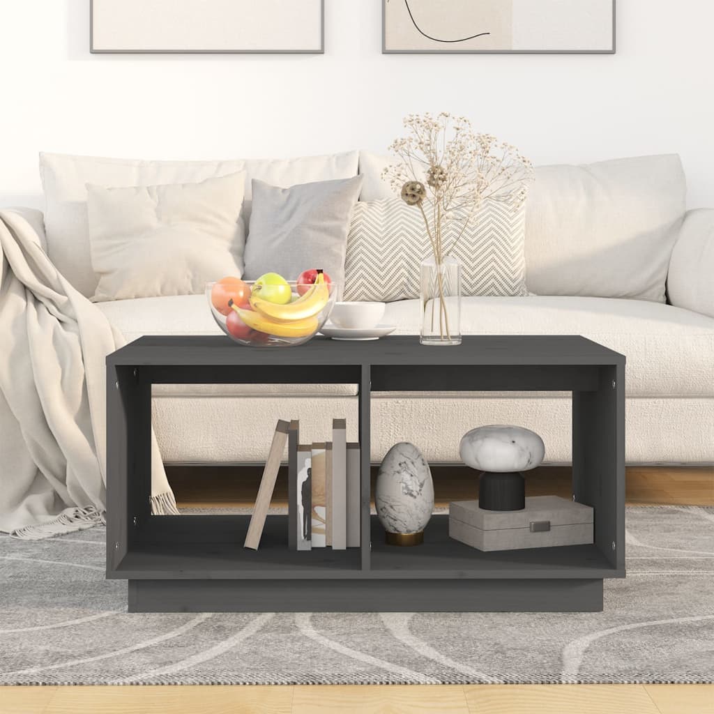 Salontafel 80x50x40 cm massief grenenhout grijs is nu te koop bij PeponiXL, paradijselijk wonen!