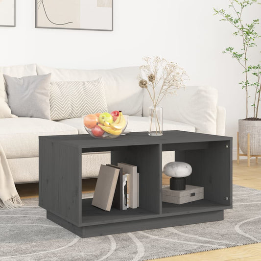 Salontafel 80x50x40 cm massief grenenhout grijs is nu te koop bij PeponiXL, paradijselijk wonen!