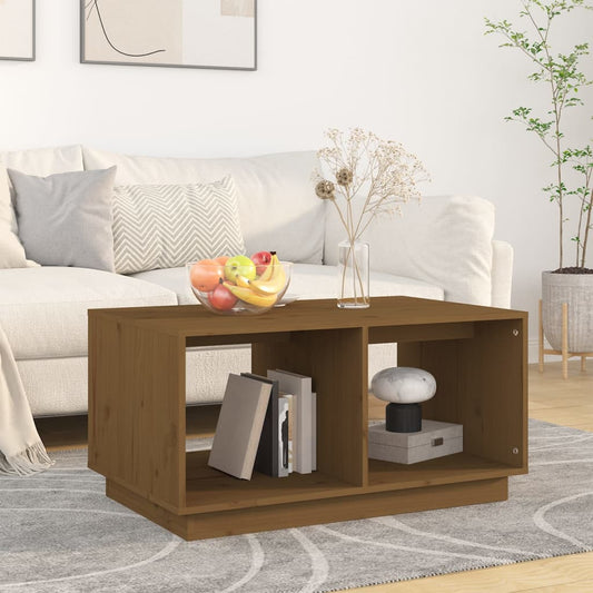 Salontafel 80x50x40 cm massief grenenhout honingbruin is nu te koop bij PeponiXL, paradijselijk wonen!