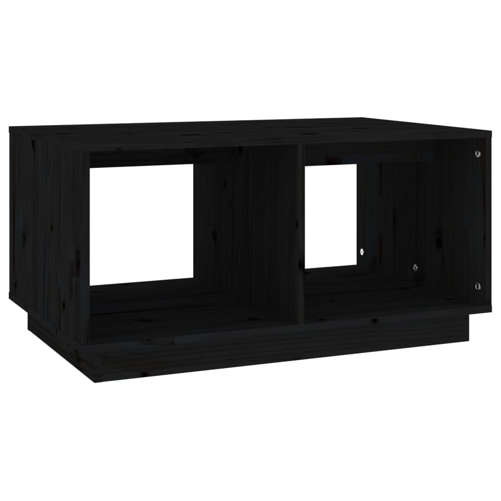Salontafel 80x50x40 cm massief grenenhout zwart is nu te koop bij PeponiXL, paradijselijk wonen!